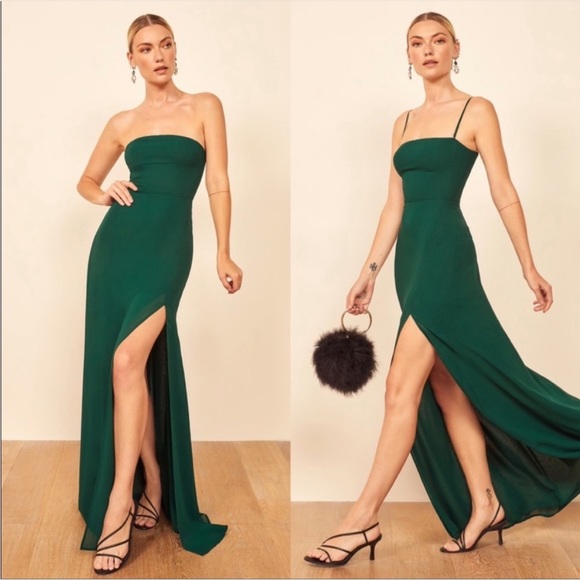 Reformation Ingrid dress in emerald NWT - Picture 1 of 6